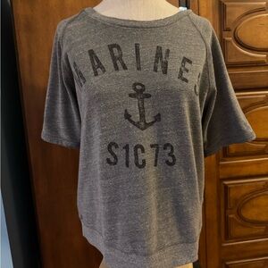 Sundry Heather Gray Marines Sweatshirt